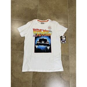 NWT Back To The Future 35th Anniversary Mens Sz M Unisex White T-Shirt